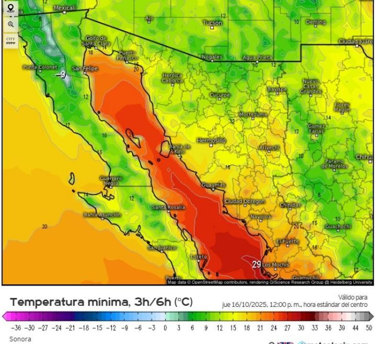 Las autoridades del clima están previendo lluvias para hoy en la noche en Sonora; además, se están advirtiendo bajas temperaturas por un nuevo frente frío