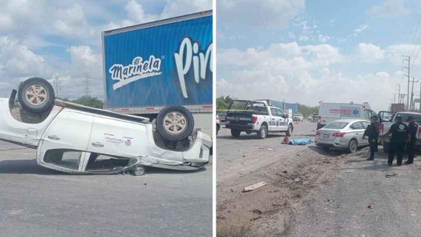 Tragedia en Nuevo León: Accidente múltiple deja un muerto y siete heridos en El Carmen