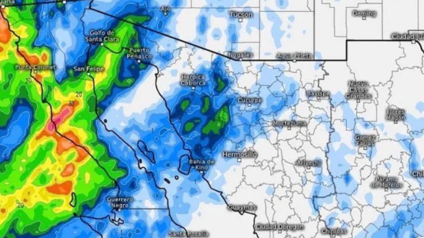 Clima en Sonora: Prevén LLUVIAS DISPERSAS y MÁS FRÍO para el SUR de la entidad HOY en la NOCHE