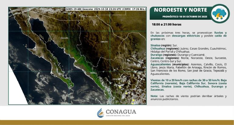 Así será el clima en Sonora durante las próximas horas