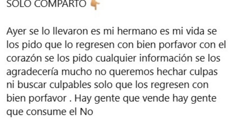 Reporte anónimo que comenzó a circular en redes sociales