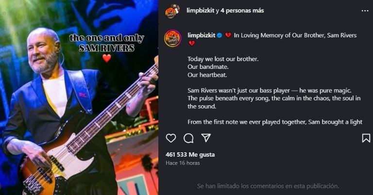 Publicación de la banda 