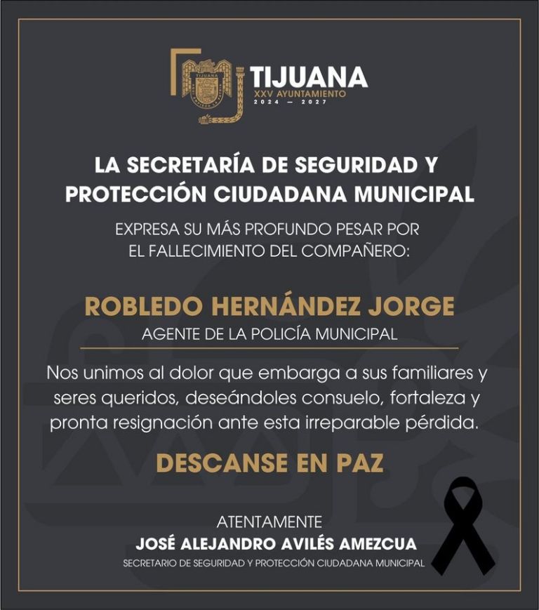 Autoridades lamentaron el homicidio del policía. Foto: Facebook