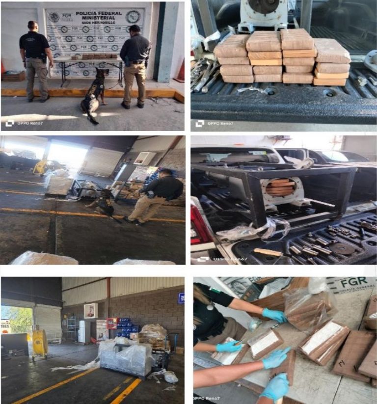 El narcótico se ocultaba dentro de una estructura metálica