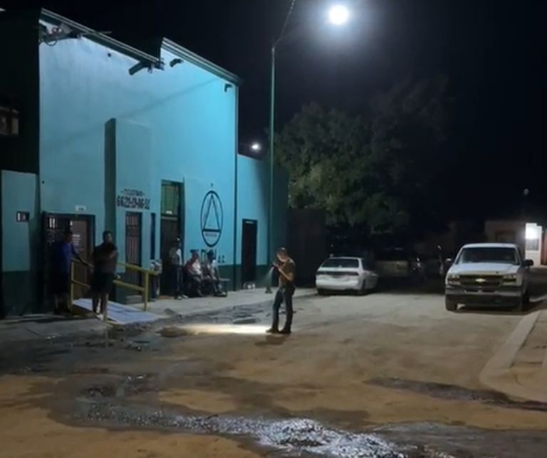 El lugar exacto donde sucedió el ataque con armad de fuego