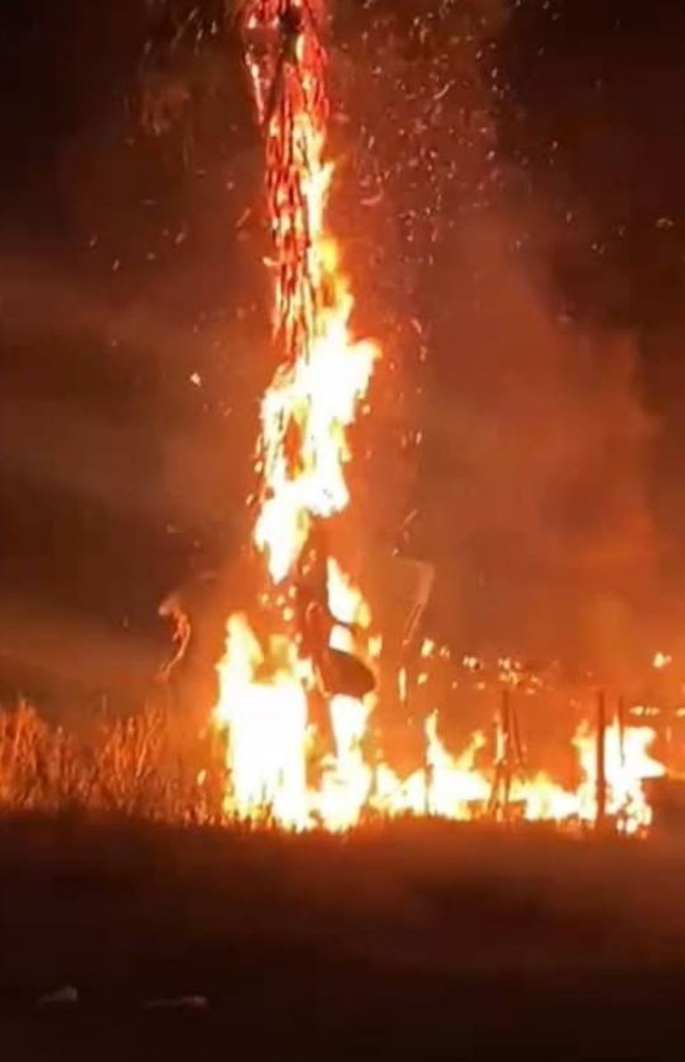 Incendio en vivienda de Cajeme moviliza a las autoridades. Foto: Facebook