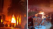 Foto ilustrativa de la nota titulada: (VIDEO) Restaurante frente al Monumento a la Revolución se incendia; desalojan a 200 personas