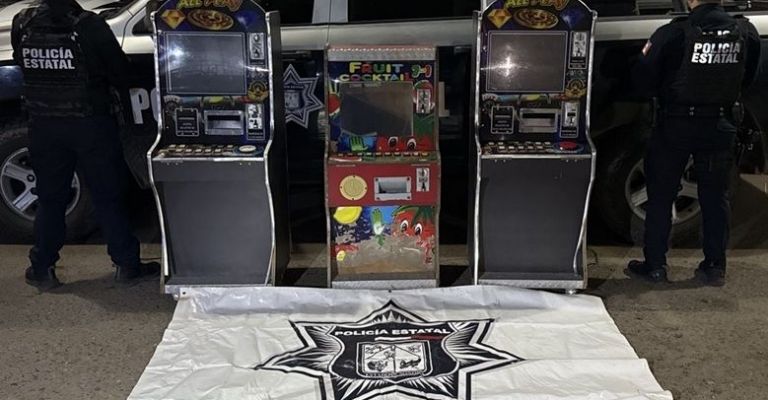 PESP asegura tres máquinas tragamonedas en Hermosillo.