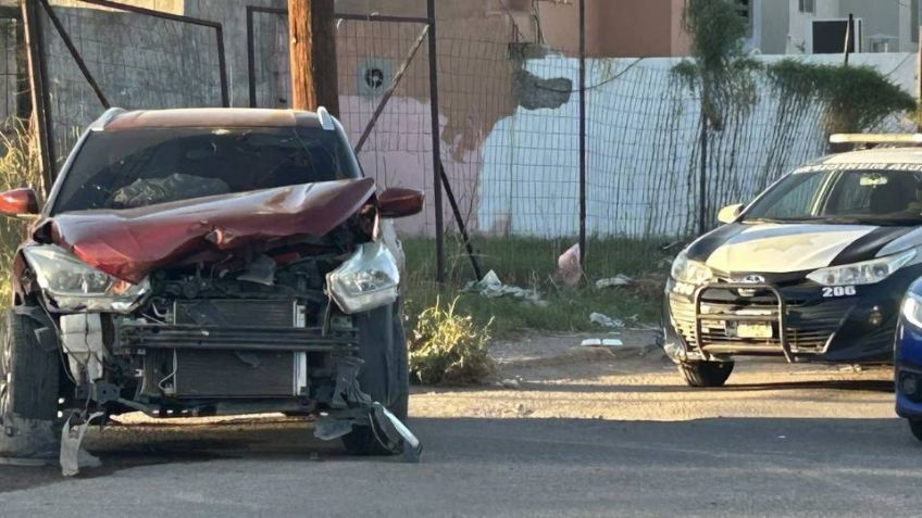 Accidente deja a una mujer lesionada al sur de Ciudad Obregón; terminó en el hospital
