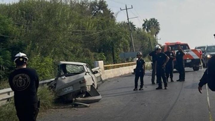 Aparatoso accidente en la carretera Allende-Cadereyta deja tres muertos y cuatro heridos