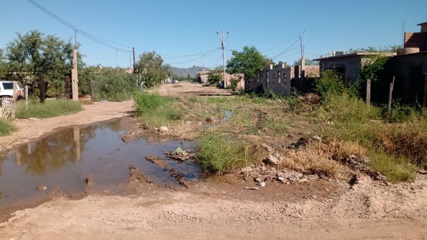 Empalme: Denuncian condiciones deplorables en calles de la colonia El Sahuaral