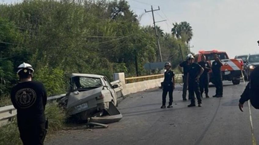 Aparatoso accidente en la carretera Allende-Cadereyta deja tres muertos y cuatro heridos