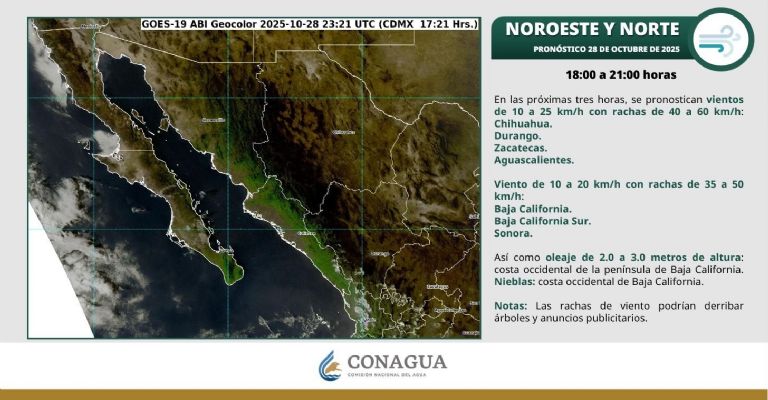 Reporte del clima en Sonora para hoy en la noche