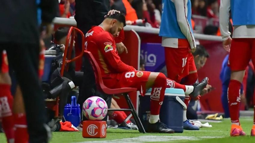 Toluca confirma el tipo de lesión de Alexis Vega y el tiempo que se alejará de las canchas