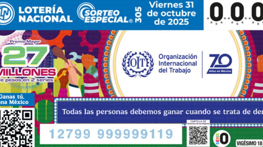 Lista COMPLETA de GANADORES del Sorteo Especial número 305 de la Lotería Nacional de HOY viernes 31 de octubre