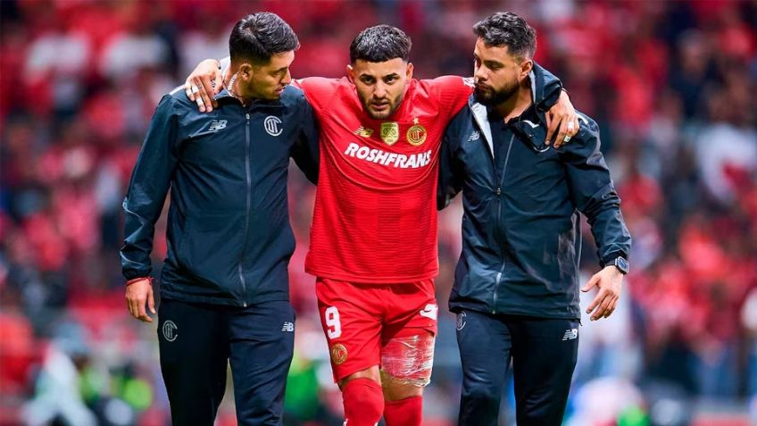 Alexis Vega reaparece tras lesión; trabaja en su recuperación para volver al Toluca en la Liguilla