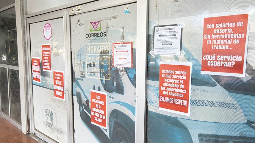 Trabajadores de Correos en Ciudad Obregón protestan por salarios, refacciones y condiciones insalubres