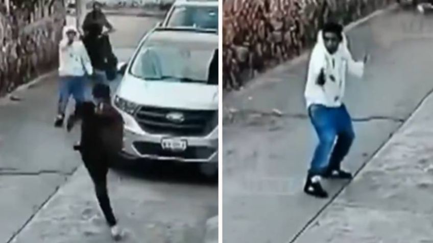 (FUERTE VIDEO) Motosicarios llevan a joven a una calle cerrada y lo asesinan a balazos