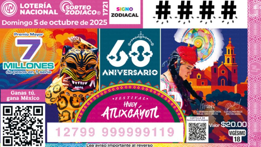 Lista COMPLETA de GANADORES del Sorteo Zodiaco No. 1721 de la Lotería Nacional de HOY, domingo 5 de octubre