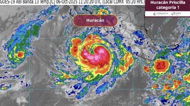 Huracán 'Priscilla' se fortalece este lunes 6 de octubre: Estados afectados por LLUVIAS HOY