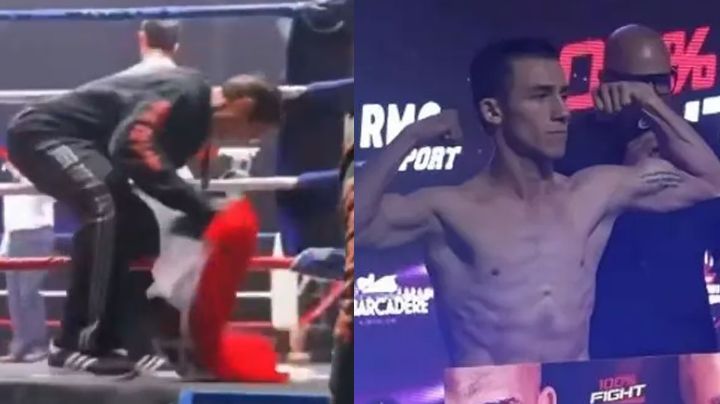 Tunden a boxeador mexicano por usar la bandera de México como trapeador durante pelea en Francia