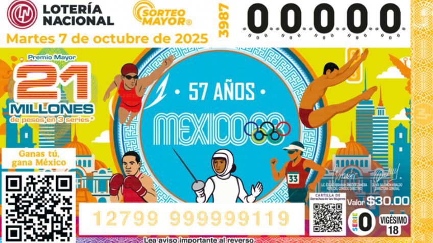 Lotería Nacional: Lista COMPLETA de GANADORES del Sorteo Mayor No. 3987 de HOY martes 7 de octubre