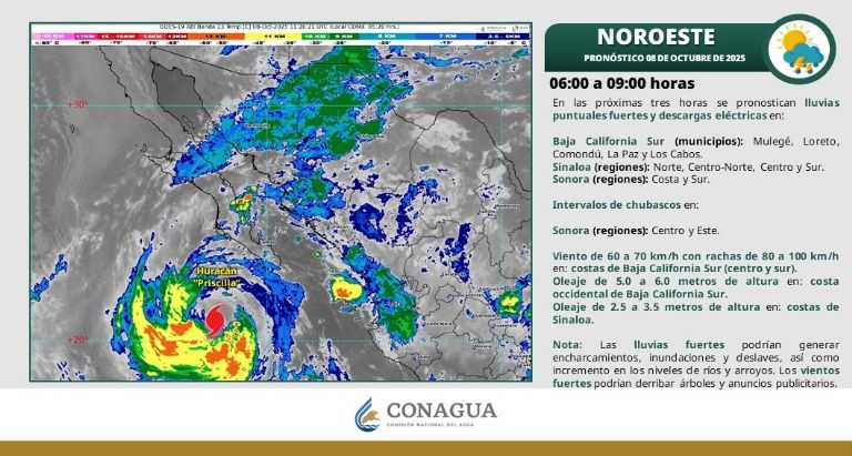Así será el clima en Sonora este miércoles. Foto: Conagua