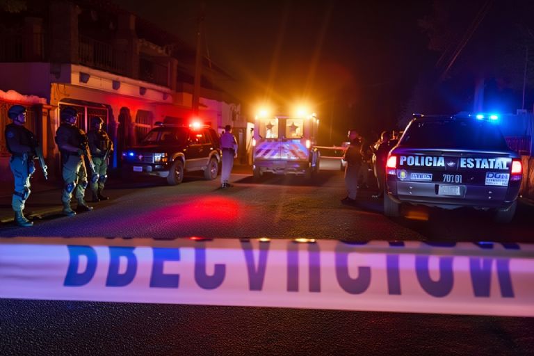 El lugar donde la víctima fue asesinado con disparos de arma de fuego