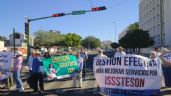 Foto ilustrativa de la nota titulada: Hermosillo: Integrantes del STAUS se manifiestan por violaciones al contrato colectivo