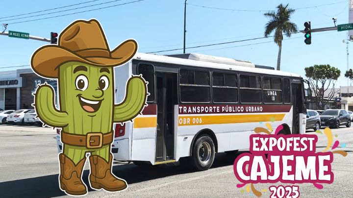 Con precios de 20 y 10 pesos partirán seis rutas de camiones desde la ExpoFest Cajeme 2025