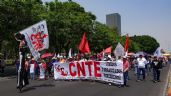 Foto ilustrativa de la nota titulada: "No queremos un sexenio de puro diálogo": CNTE responde a críticas de Sheinbaum ante plantones