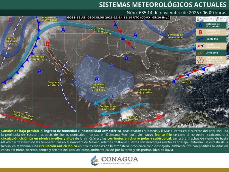 Así será el clima en México este viernes. Foto: Conagua