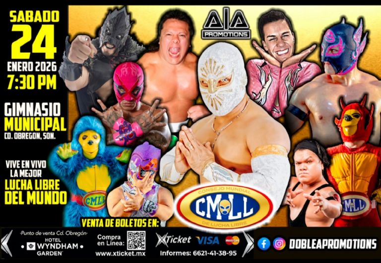 El 'Príncipe de Plata y Oro', Místico, y más estrellas del CMLL se presentarán en Ciudad Obregón