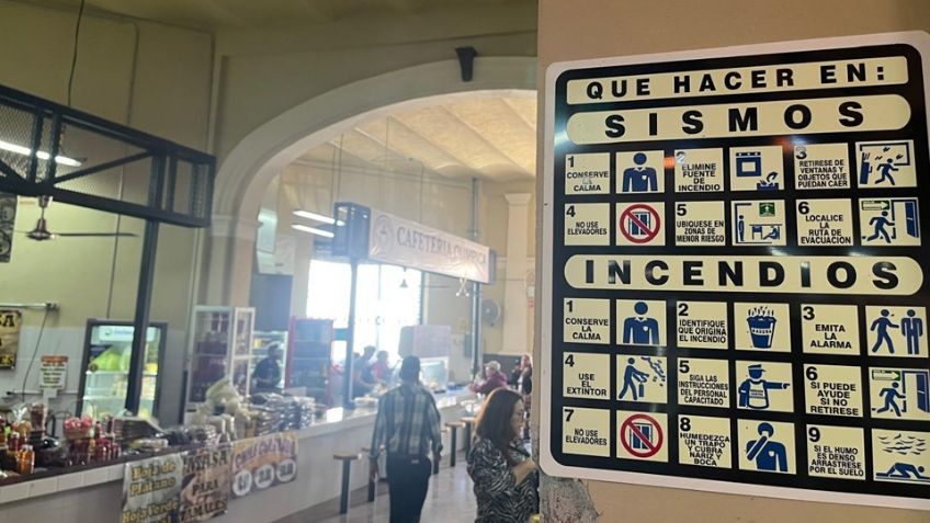 Refuerzan medidas de seguridad con Protección Civil en Mercado Municipal de Hermosillo