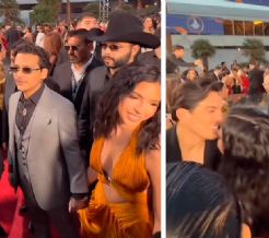 Desplante de Ángela Aguilar a Vadhir Derbez frente a Christian Nodal genera rumores de celos (VIDEO)