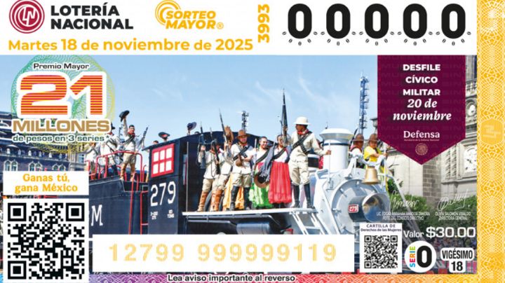 Lotería Nacional: Lista COMPLETA de GANADORES del Sorteo Mayor No. 3993 de HOY martes 18 de noviembre