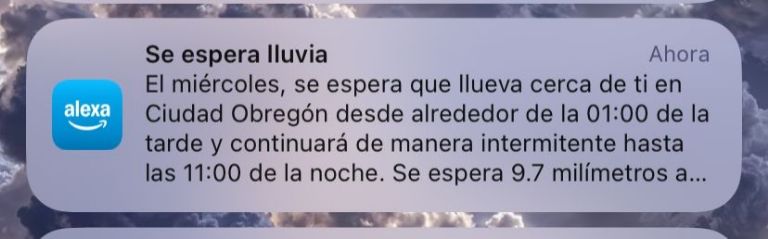 Las condiciones del clima para Sonora hoy en la noche