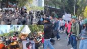 Foto ilustrativa de la nota titulada: Bloquean policías paso de marcha de la Generación Z en Paseo de la Reforma en CDMX