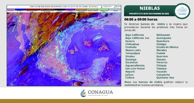 Conoce los detalles del clima en México para este jueves. Foto: Conagua
