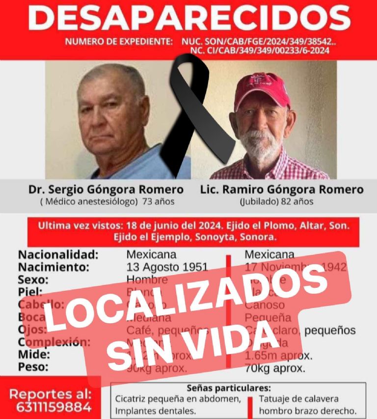 Identifican restos humanos hallados en Caborca. Foto: Facebook