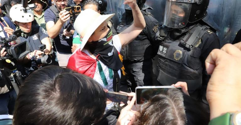 Manifestantes de la marcha 