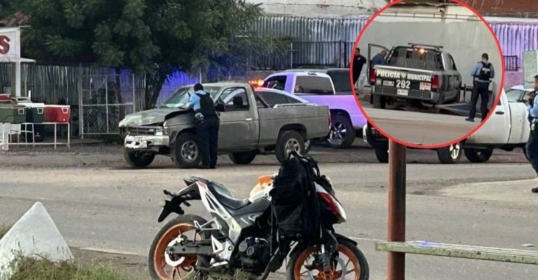 Patrulla de la Policía Municipal de Cajeme choca