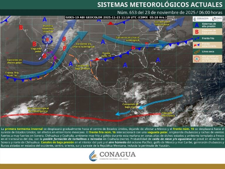 Así será el clima en México este domingo. Foto: Conagua