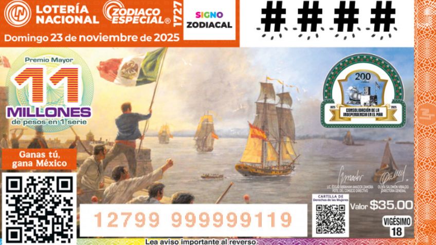 Lotería Nacional: Lista completa de GANADORES del Sorteo Zodiaco ESPECIAL No. 1727 domingo 23 de noviembre