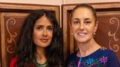 Foto ilustrativa de la nota titulada: Sheinbaum habla sobre el encuentro con Salma Hayek en Veracruz: "Estuvimos platicando casi dos horas"