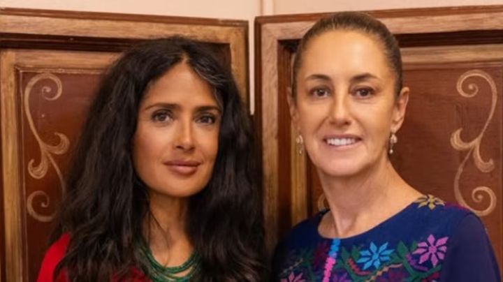 Sheinbaum habla sobre el encuentro con Salma Hayek en Veracruz: "Estuvimos platicando casi dos horas"