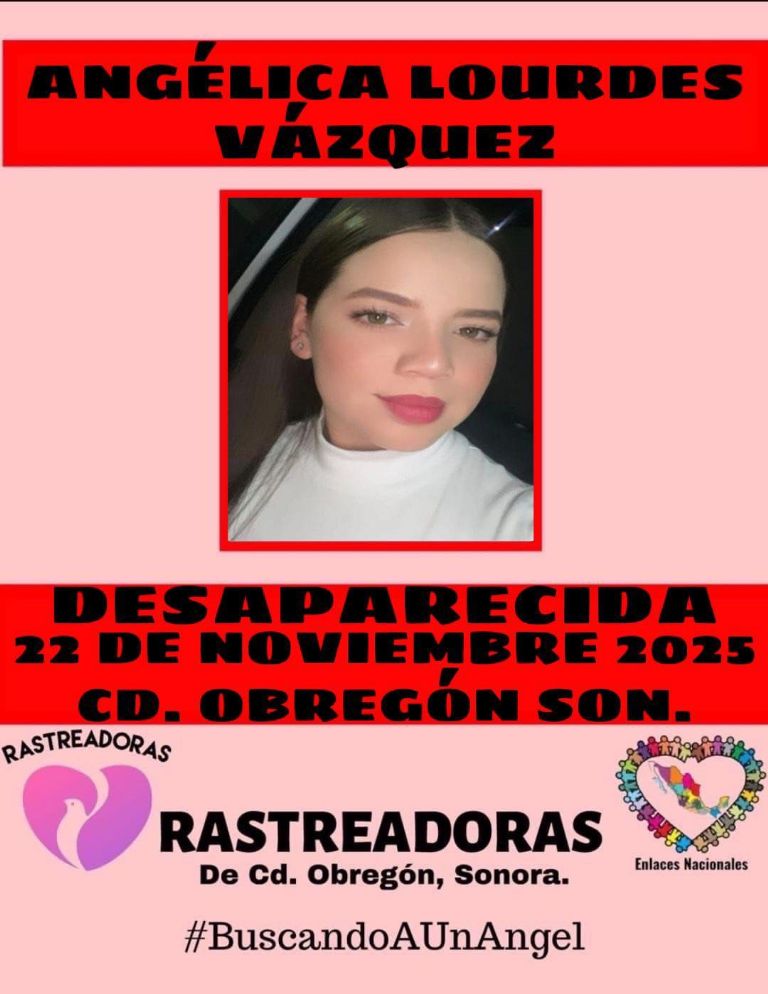  Desaparece Angélica Lourdes Vázquez; su familia no sabe nada de ella hace 3 días