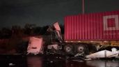 Foto ilustrativa de la nota titulada: Reportan choque frontal entre dos tráileres en una carretera de Nuevo León; hay un muerto