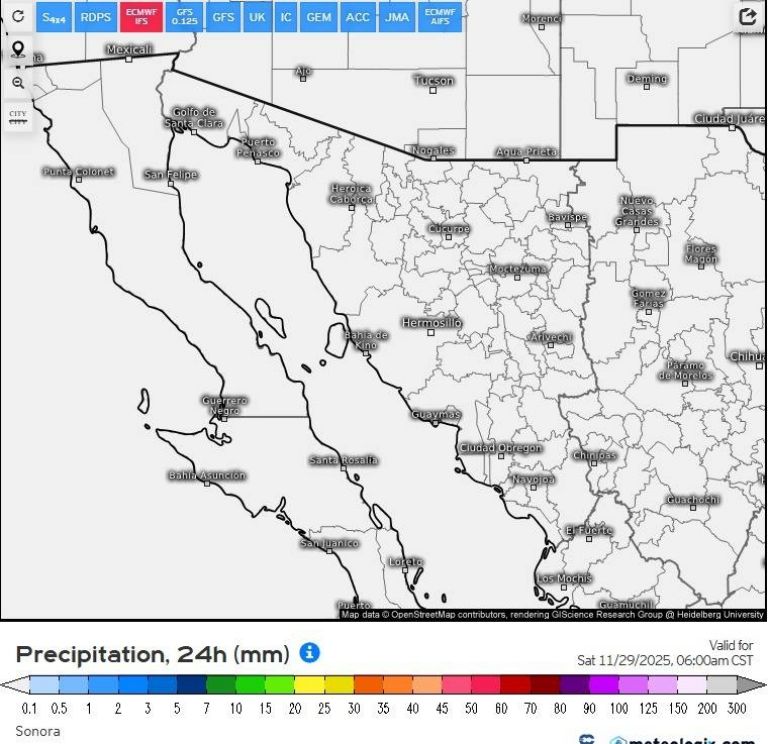 Conoce el pronóstico para Sonora de hoy en la noche