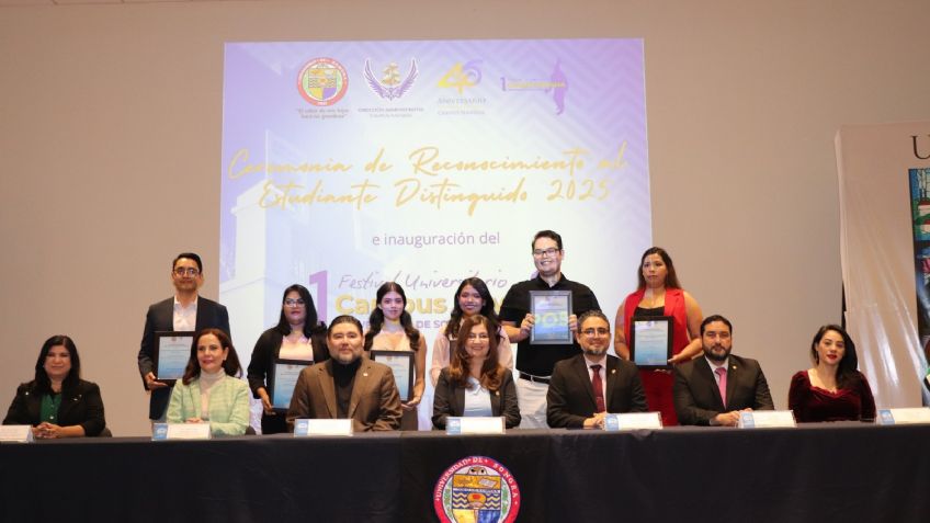 Entregan premio de 'Estudiantes Distinguidos' en Navojoa a seis alumnos de la Unison